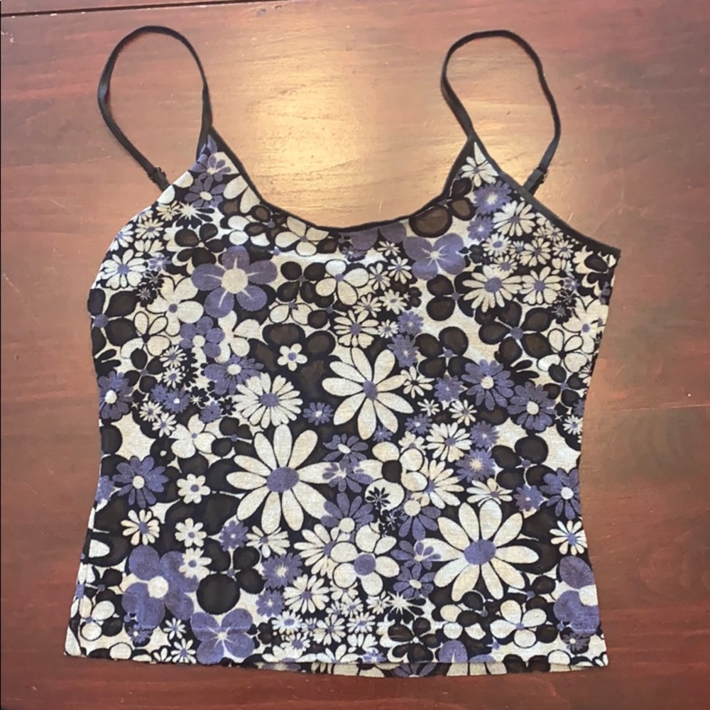 Vintage floral crop top